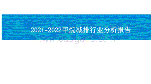 2021-2022甲烷减排行业分析报告.pdf