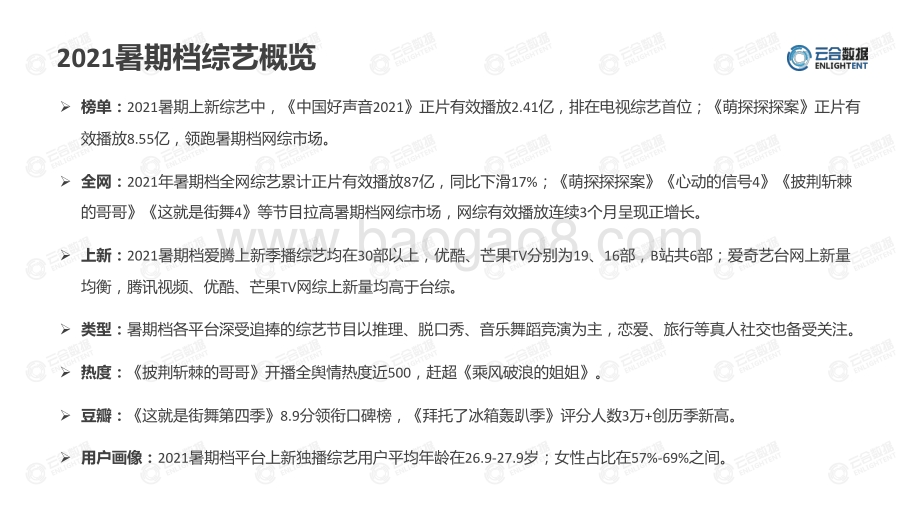2021暑期档洞察综艺网播表现.pdf_第3页
