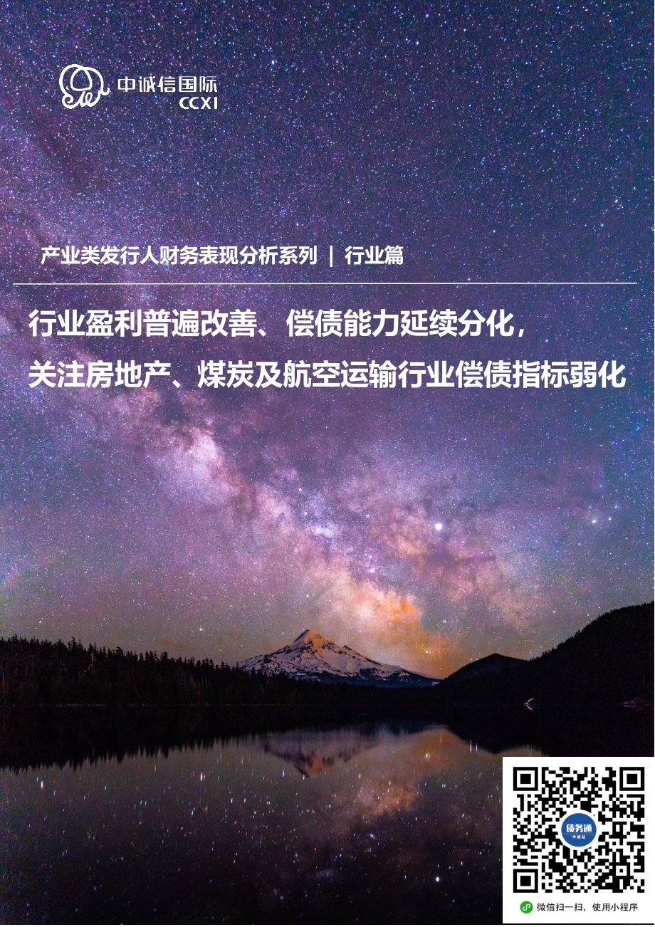 产业类发行人2021年半年度财务表现分析（行业篇）.pdf_第1页