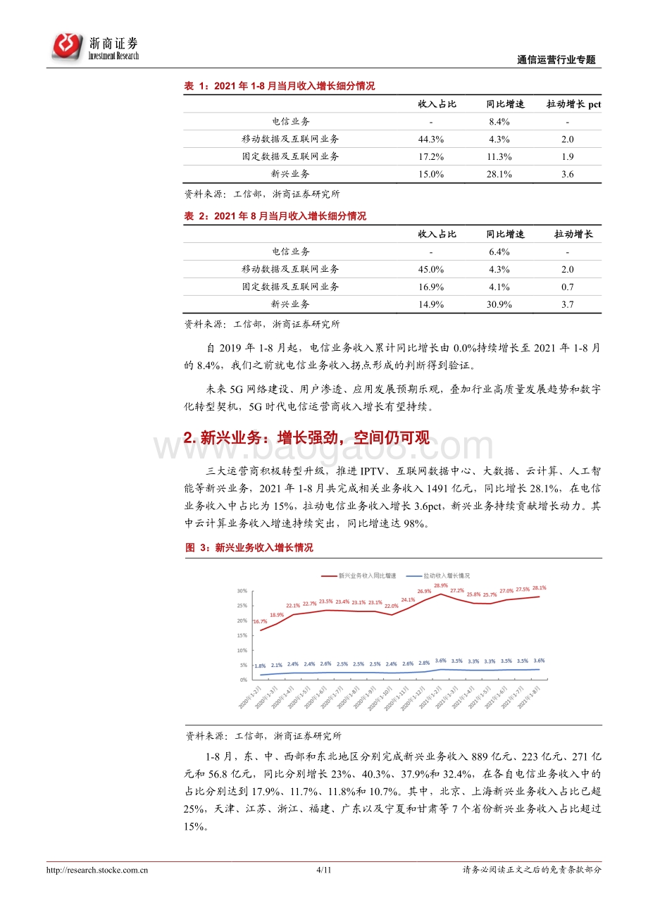 通信运营行业专题报告：行业保持快速增长电信增持彰显信心.pdf_第4页