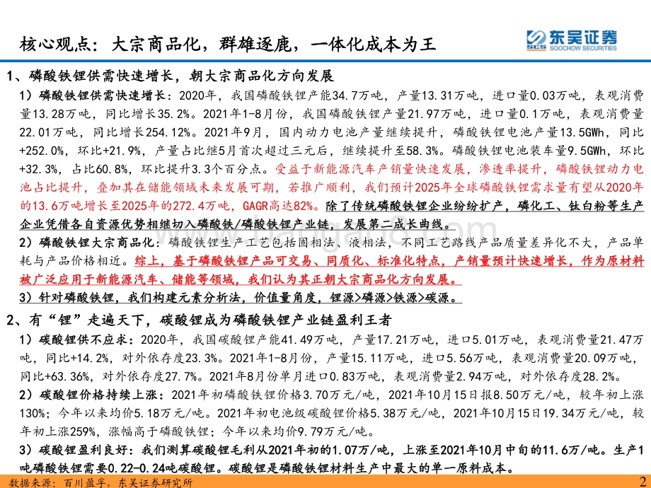 磷酸铁锂深度报告：大宗商品化群雄逐鹿一体化成本为王.pdf_第2页