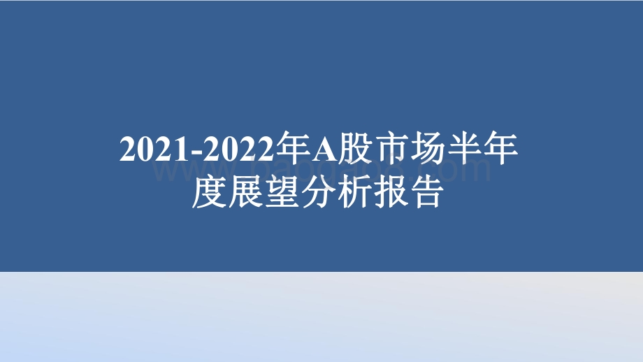 2021-2022年A股市场半年度展望分析报告.pdf_第1页