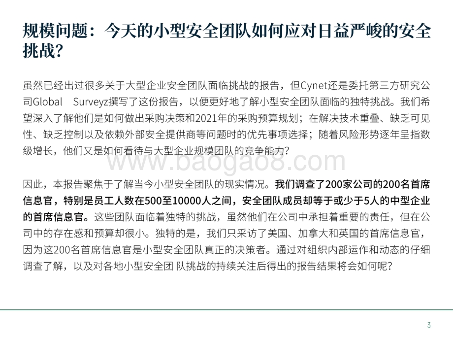 2021年对小型安全团队首席信息安全官的调查报告.pdf_第3页