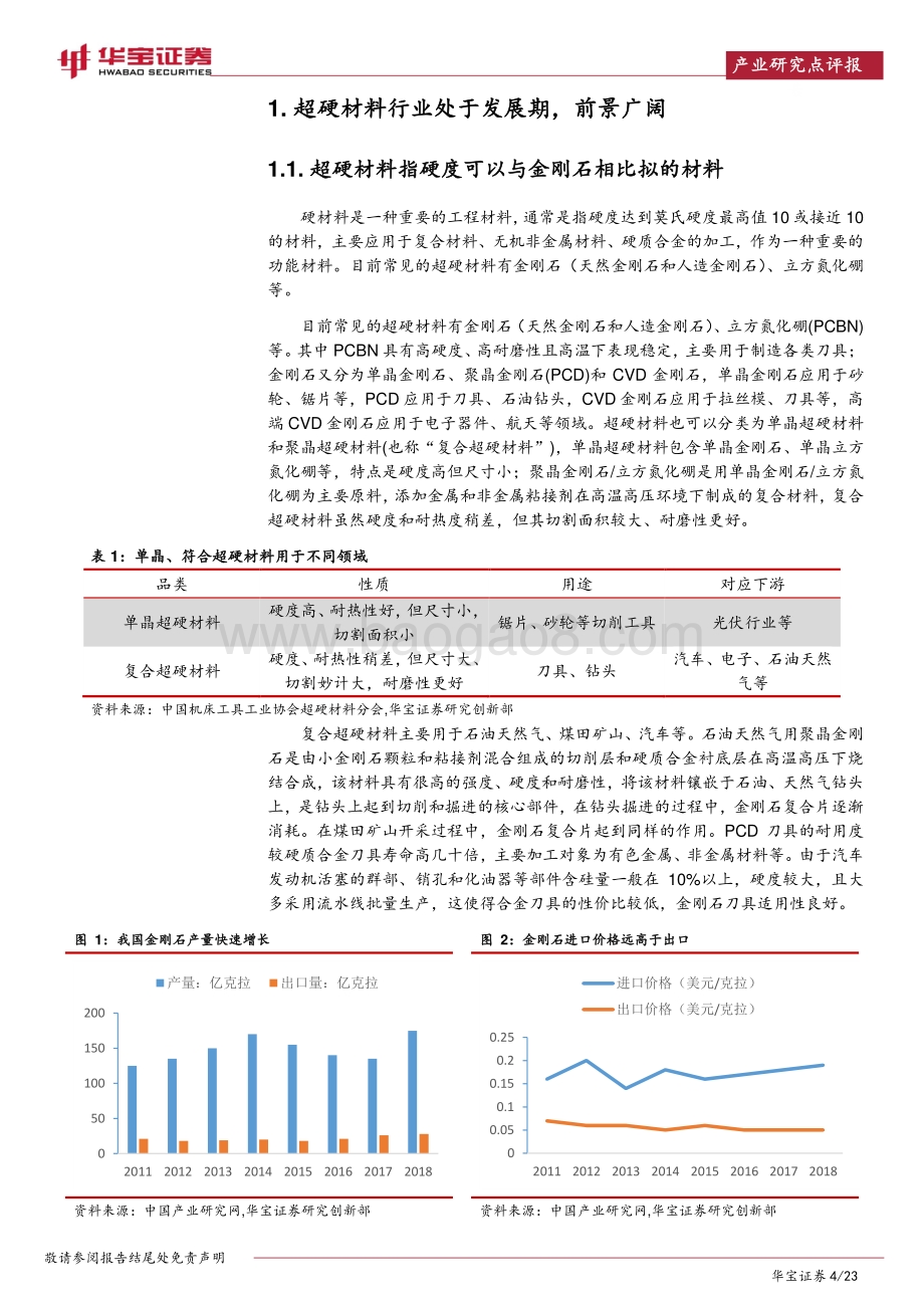 超硬材料行业深度研究报告：超硬材料产业崛起“硬科技”企业打开成长空间.pdf_第4页