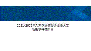 2021-2022年AI系列决策类企业级人工智能领导者报告.pdf