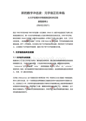 新的数字冲击波：元宇宙正在来临.pdf