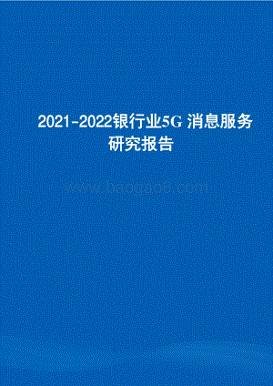 2021-2022银行业5G 消息服务研究报告.pdf
