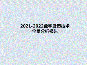 2021-2022数字货币技术全景分析报告.pdf