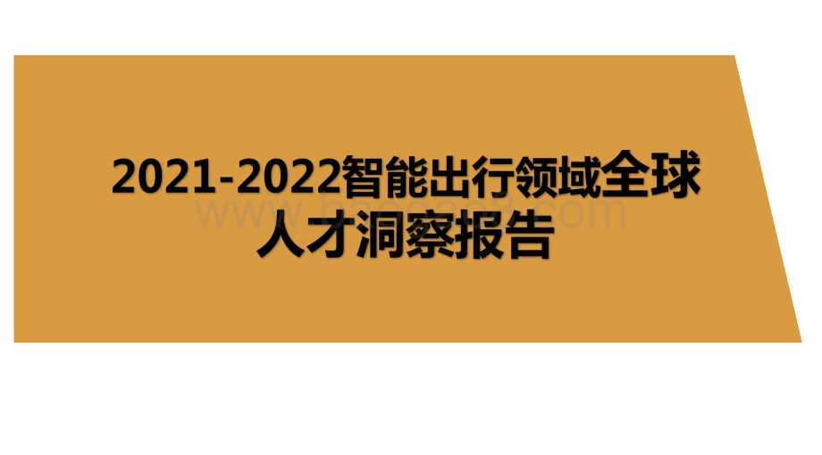 2021-2022智能出行领域全球人才洞察报告.pdf_第1页