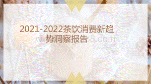2021-2022茶饮消费新趋势洞察报告.pptx