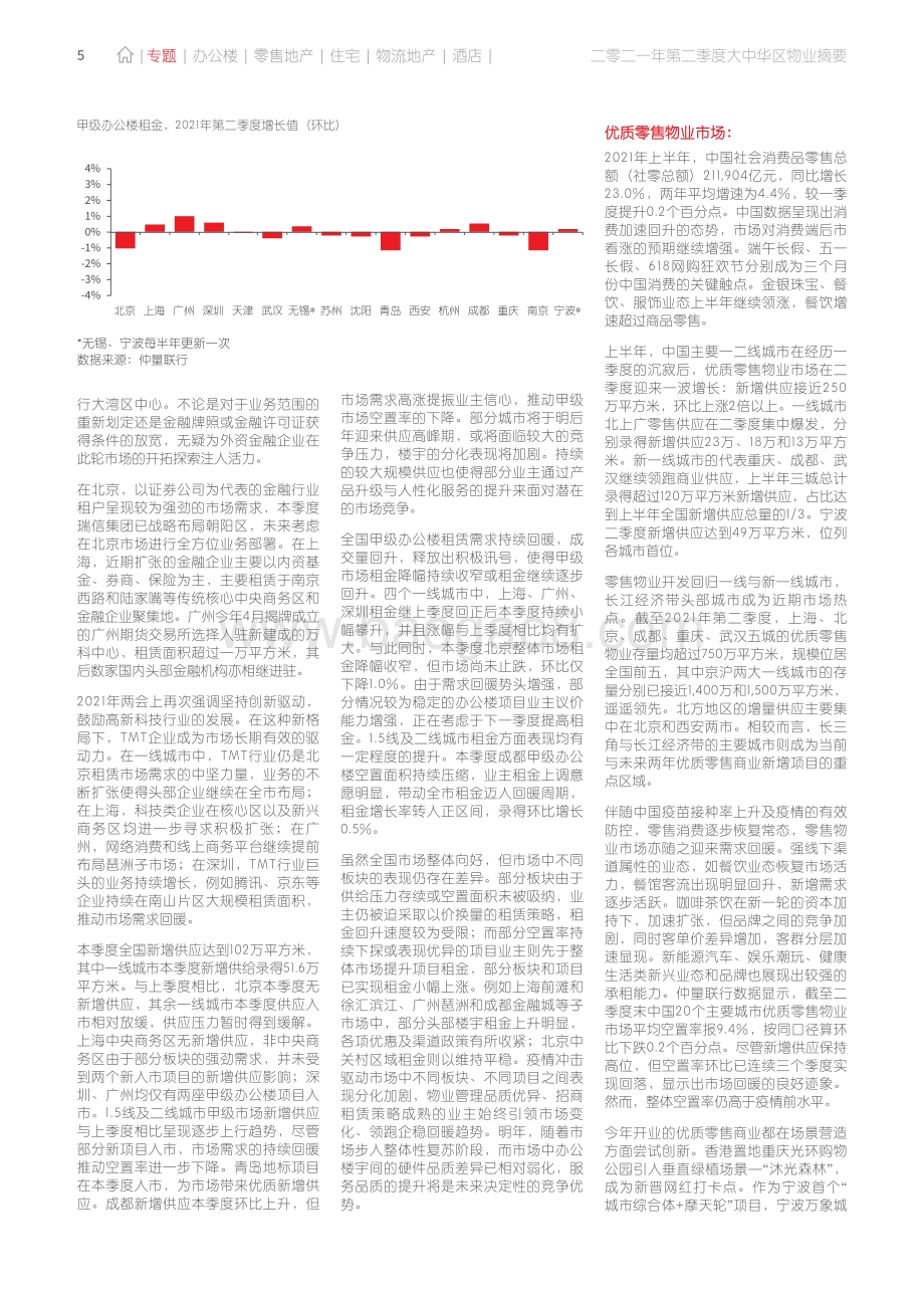 2021年第二季度大中华区物业摘要.pdf_第5页