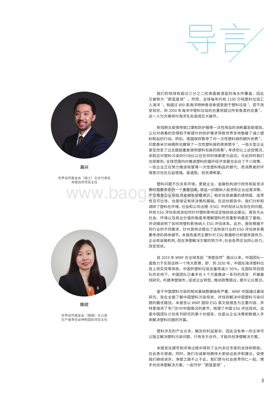 净塑自然研究报告系列之十：如何将塑料影响评估纳入环境、社会和公司治理（ESG）评估体系.pdf_第3页