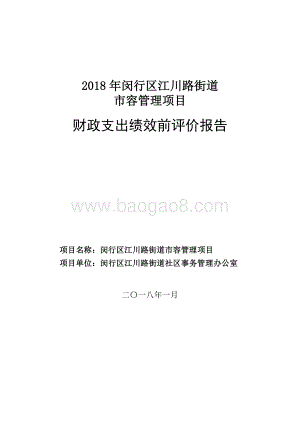 2018年闵行区江川路街道办事处市容管理绩效前评价报告.pdf
