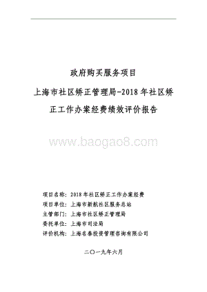 2018 年社区矫正工作办案经费绩效评价报告.pdf