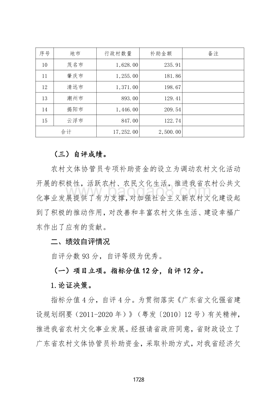 2018年省农村文体协管员专项补助资金绩效自评报告（广东2019）.pdf_第4页