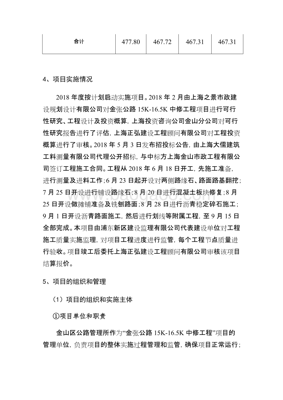 2018年度金张公路15K-16.5K中修补贴项目绩效评价报告.docx_第5页