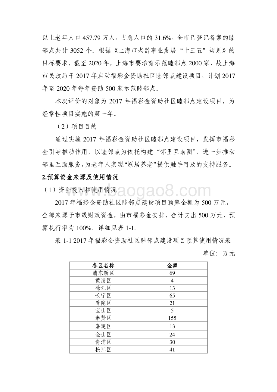 2017 年福彩金资助社区睦邻点建设项目绩效评价报告.pdf_第2页