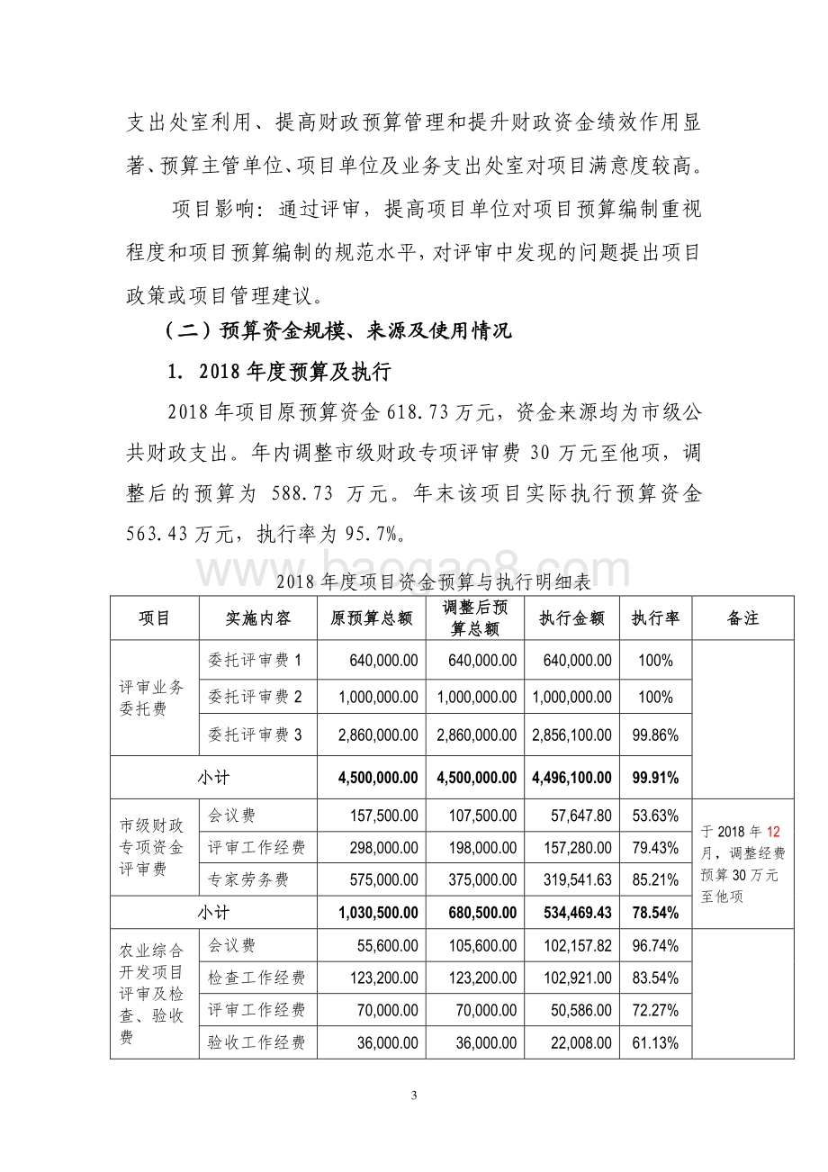 2018 年度财政项目评审专项业务经费项目支出绩效评价报告.pdf_第3页