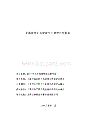 2017 年长桥街道帮困经费项目绩效评价报告.pdf