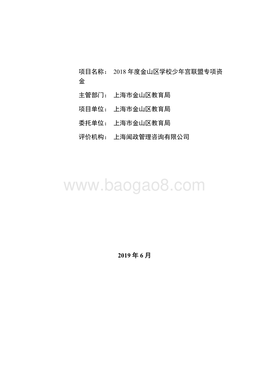 2018年度金山区学校少年宫联盟专项资金项目绩效评价报告.docx_第2页