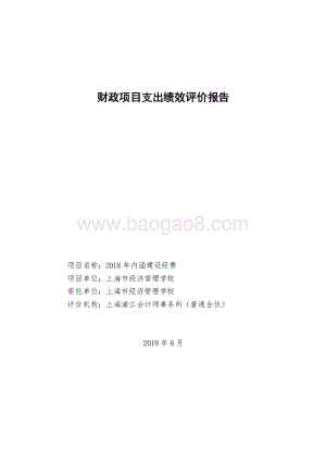 2018 年内涵建设经费绩效评价报告.pdf