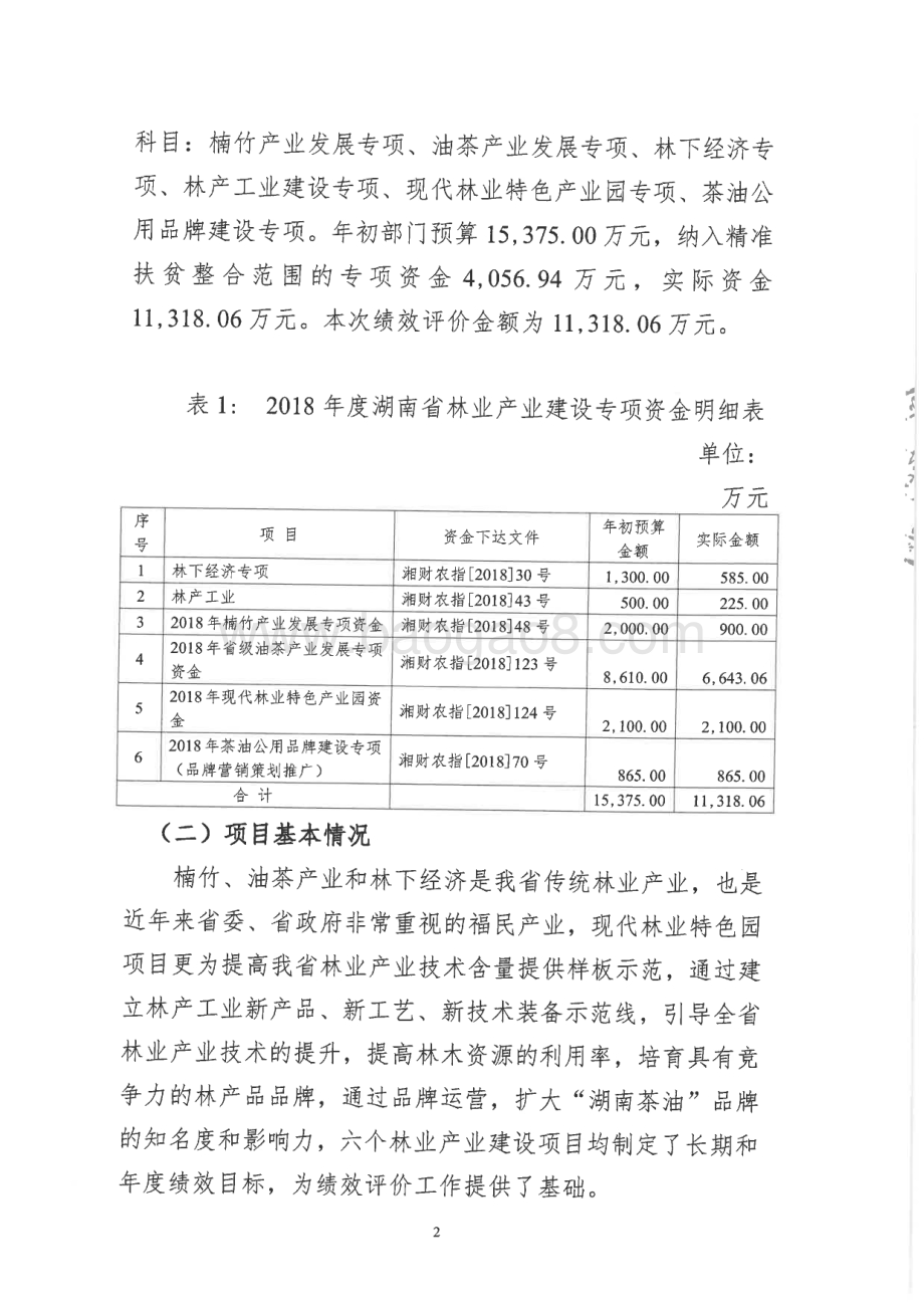 2018年林业产业建设专项绩效评价报告（湖南）.pdf_第3页