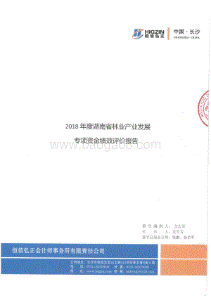 2018年林业产业建设专项绩效评价报告（湖南）.pdf