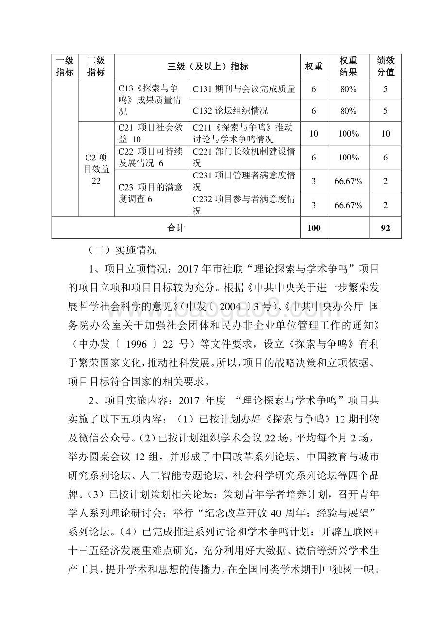 2017 年度“理论探索与学术争鸣”项目绩效评价报告.pdf_第4页