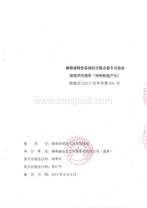 2016年特色县域经济重点县专项制造产业绩效评价报告（湖南）.pdf
