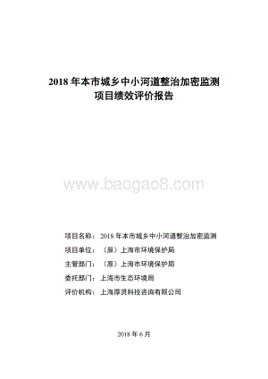 2018 年本市城乡中小河道整治加密监测绩效评价报告.pdf