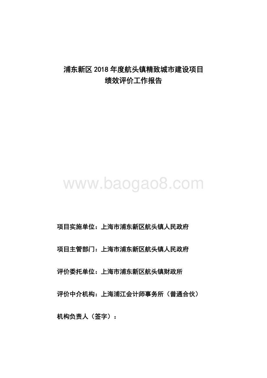 2018年度航头镇精致城市建设项目绩效评价报告.docx_第2页