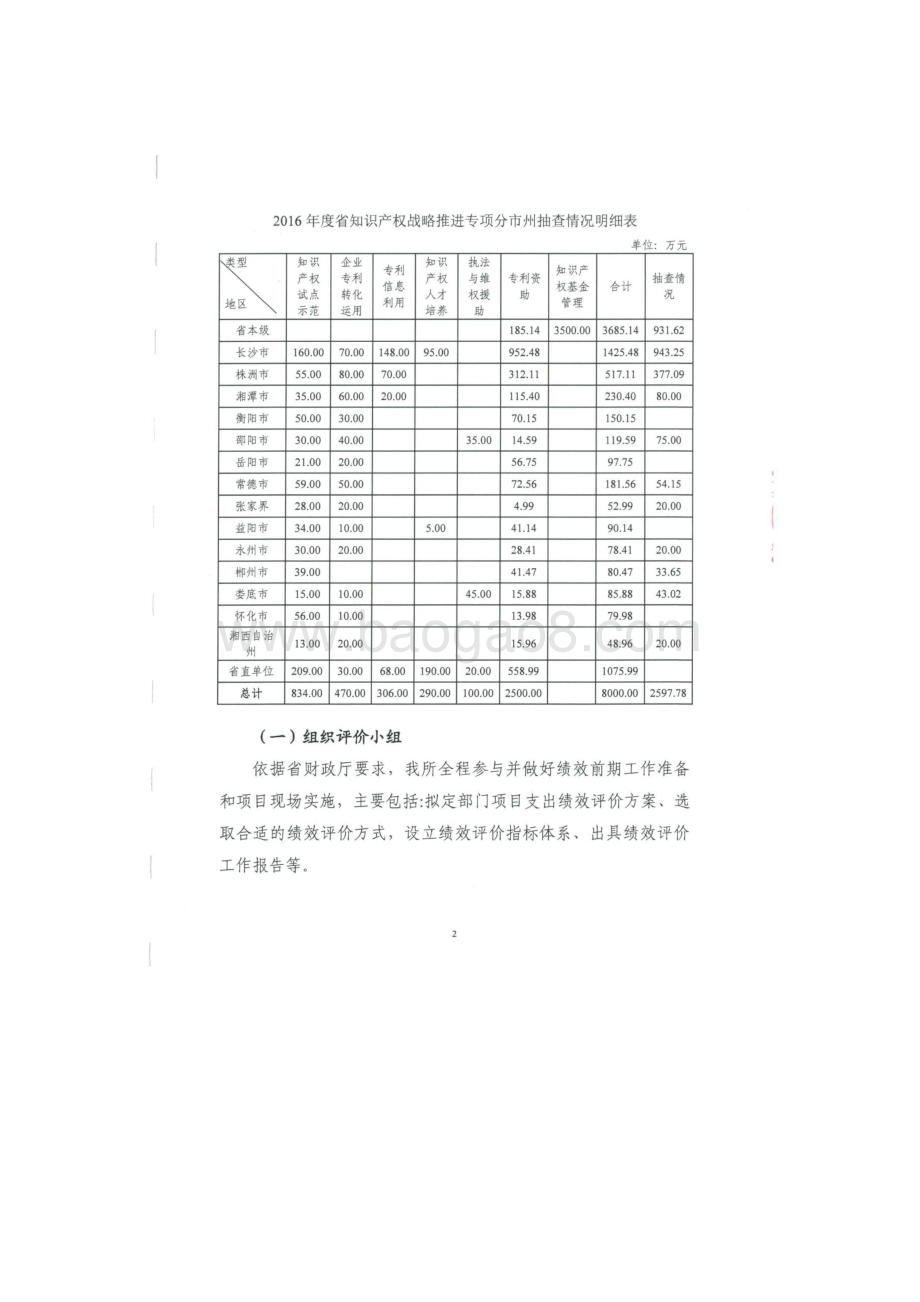 2016年知识产权战略推进专项绩效评价报告（湖南）.docx_第3页