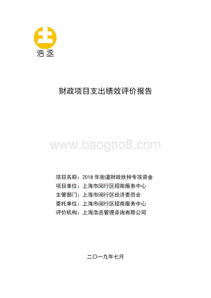2018年闵行区街道财政扶持专项资金绩效评价报告.pdf