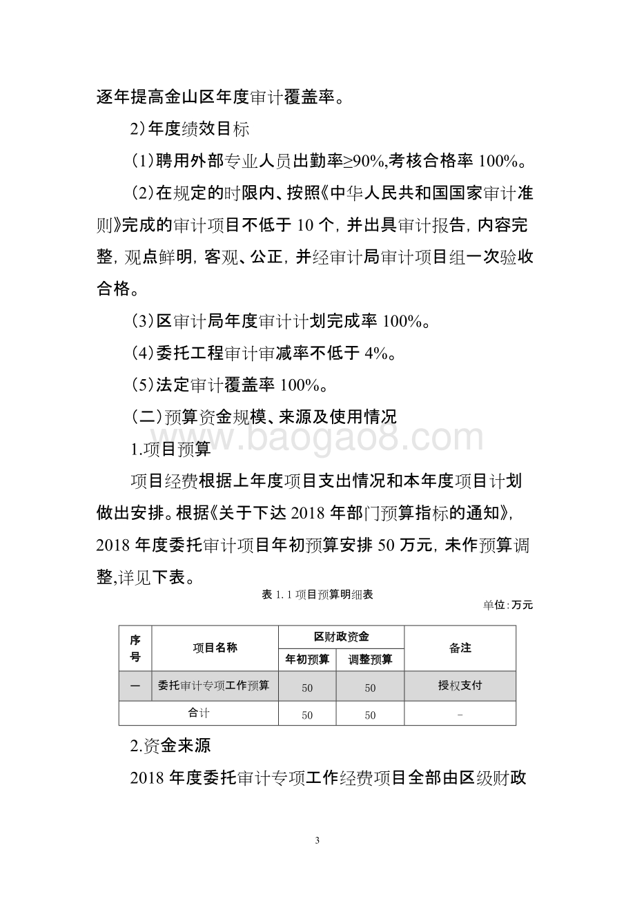 2018年度委托审计项目绩效自评价报告.doc_第3页