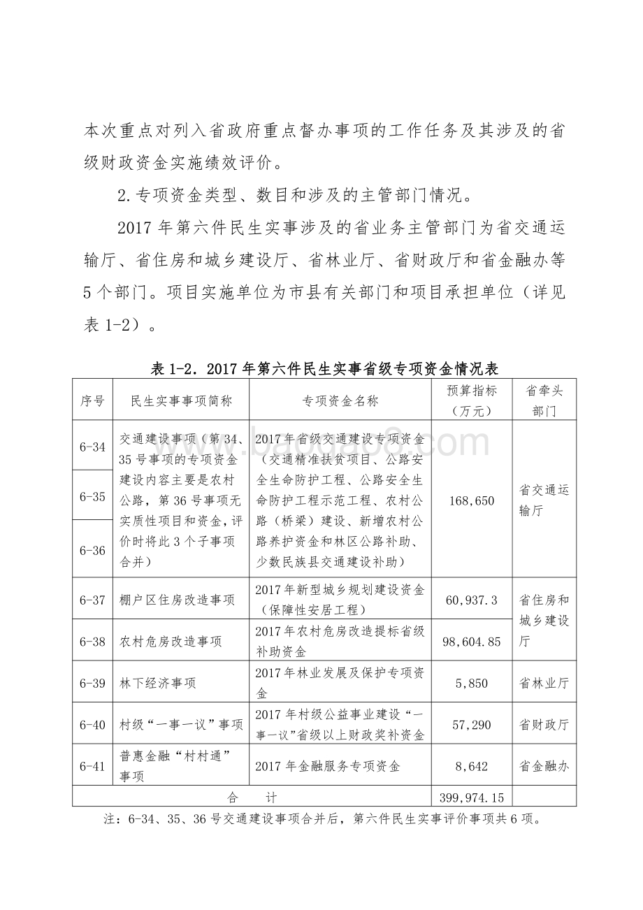 2017年省十件民生实事（第六件事：改善欠发达地区群众生产生活条件）财政资金绩效评价报告.pdf_第4页