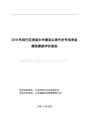 2018年闵行区美丽乡村建设以奖代补专项资金绩效跟踪评价报告.pdf