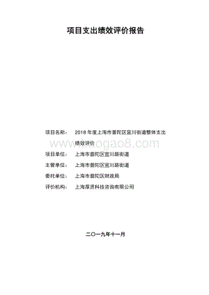 2018年度上海市普陀区宜川街道整体支出绩效评价报告.pdf