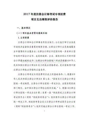 2017 年度注册会计师考试专项经费项目支出绩效评价报告.pdf