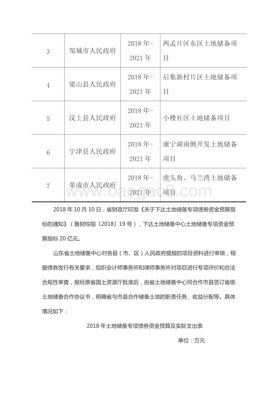 2018年度省级土地储备专项债券资金绩效评价报告（山东）.docx_第2页