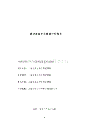 2018 年度测绘管理专项项目绩效评价报告.pdf