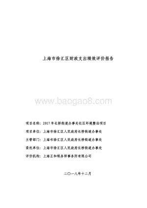 2017 年长桥街道办事处社区环境整治项目绩效评价报告.pdf