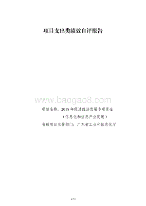 2018 年促进经济发展专项资金（信息化和信息产业发展）绩效自评报告（广东2019）.pdf