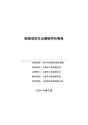 2018 年信息化项目经费绩效评价报告.pdf