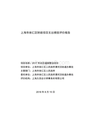 2017 年社区道路整治项目绩效评价报告.pdf
