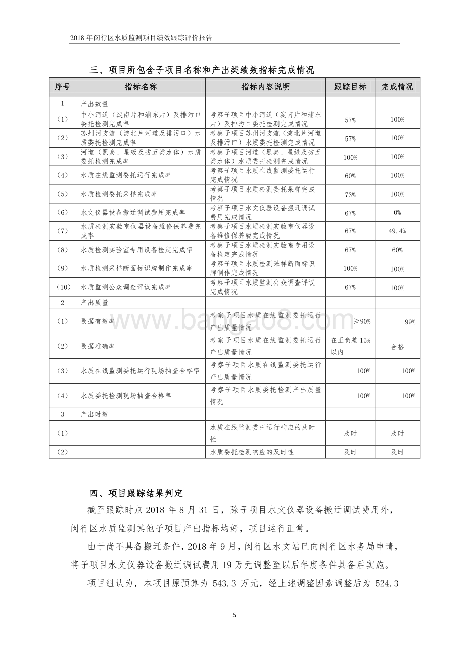 2018年闵行区水文站水质监测绩效跟踪评价报告.pdf_第5页