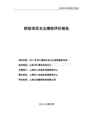 2017 年 WTO 事务社会公众信息服务专项绩效评价报告.pdf