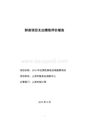 2018 年社情民意电话调查费项目绩效评价报告.pdf