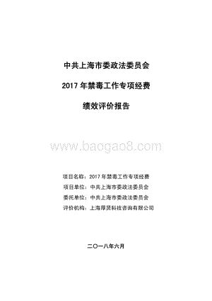 2017 年禁毒工作专项经费项目支出绩效评价报告.pdf