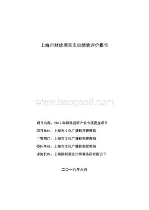 2017 年网络视听产业专项资金项目绩效评价报告.pdf