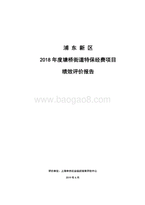 2018 年度塘桥街道特保经费项目绩效评价报告.pdf